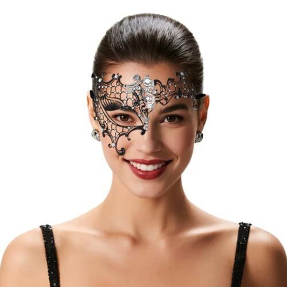 1910 Black Masquerade Mask  Venetian Masquerade Mask for Ball Wedding